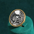Femme Romantic Antique Camée Tête Vintage Rond mariage Bague